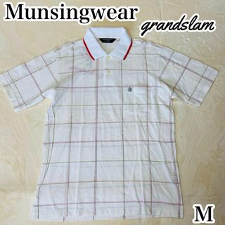 マンシングウェア(Munsingwear)のマンシングウェアグランドスラム　ゴルフウェア　 半袖シャツ　ポロシャツ　チェック(ウエア)
