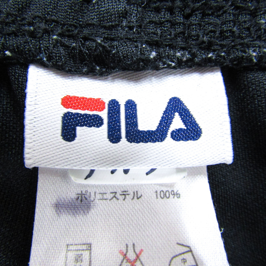 FILA(フィラ)のフィラ ロングパンツ ジャー ジ サイドライン スポーツウエア キッズ 女の子用 150サイズ ブラック×ピンク FILA キッズ/ベビー/マタニティのキッズ服女の子用(90cm~)(パンツ/スパッツ)の商品写真