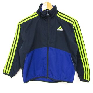 アディダス(adidas)のアディダス ジップアップジャージ 袖ライン バックロゴ スポーツウエア キッズ 男の子用 130サイズ ブラック×イエロー×ブルー adidas(その他)