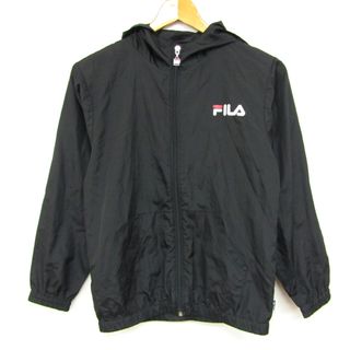 FILA - フィラ ナイロンジャケット ウィンドブレーカー アウター キッズ 男の子用 150サイズ ブラック FILA