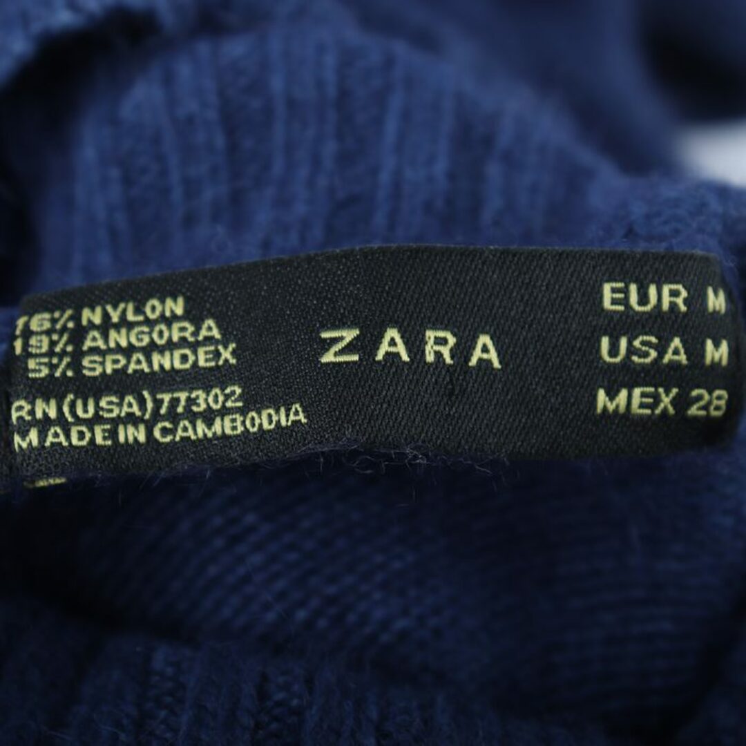 ZARA(ザラ)のザラ ニット セーター タートルネックトップス レディース Mサイズ ブルー ZARA レディースのトップス(ニット/セーター)の商品写真