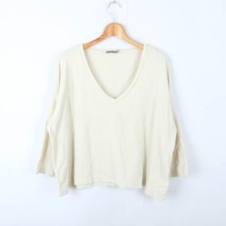 ニコアンド(niko and...)のニコアンド 長袖Ｔシャツ Vネック シンプル トップス レディース 4サイズ ベージュ niko and...(Tシャツ(長袖/七分))