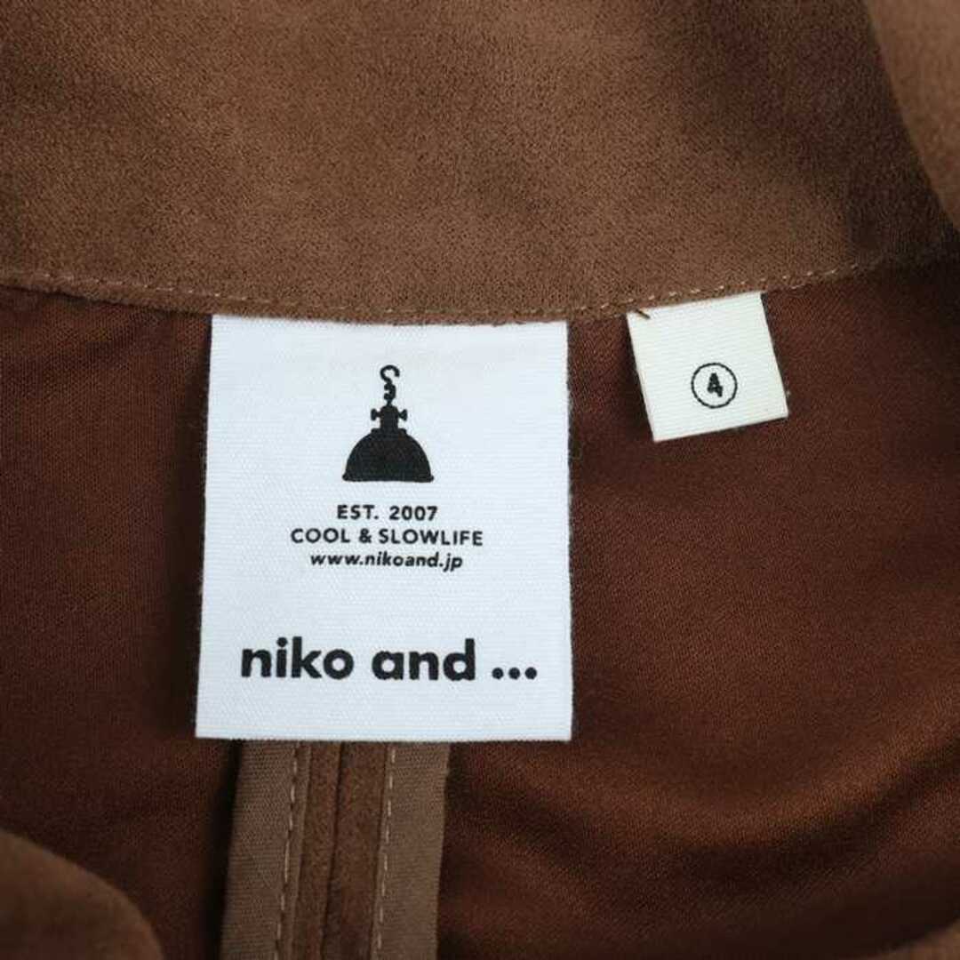 niko and...(ニコアンド)のニコアンド ブルゾン アウター ジャケット スエード調 ライダース レディース 4サイズ ブラウン niko and... レディースのジャケット/アウター(ブルゾン)の商品写真