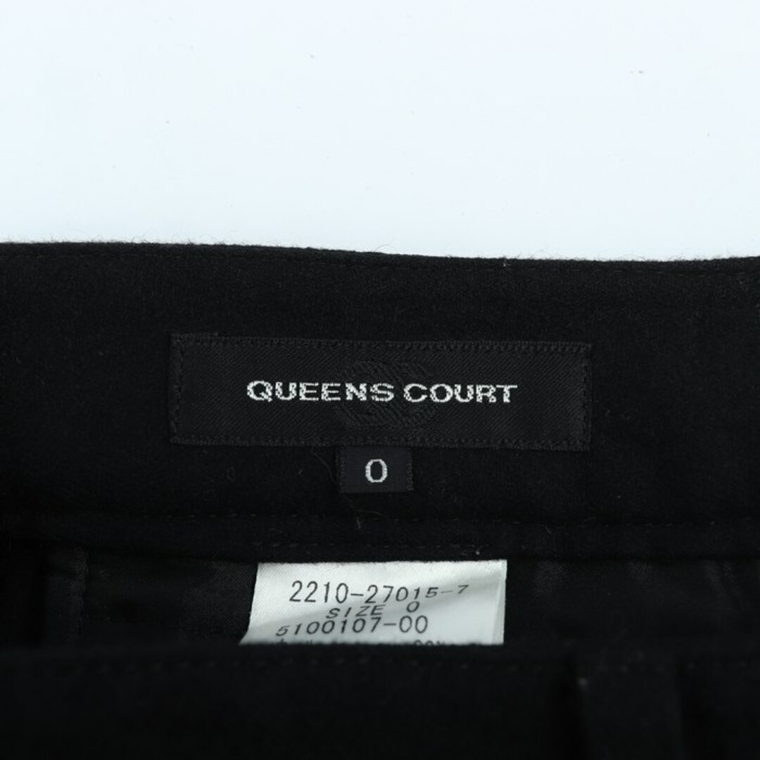 QUEENS COURT(クイーンズコート)のクイーンズコート パンツ ストレート ウール混 シンプル レディース ブラック QUEENS COURT レディースのパンツ(その他)の商品写真
