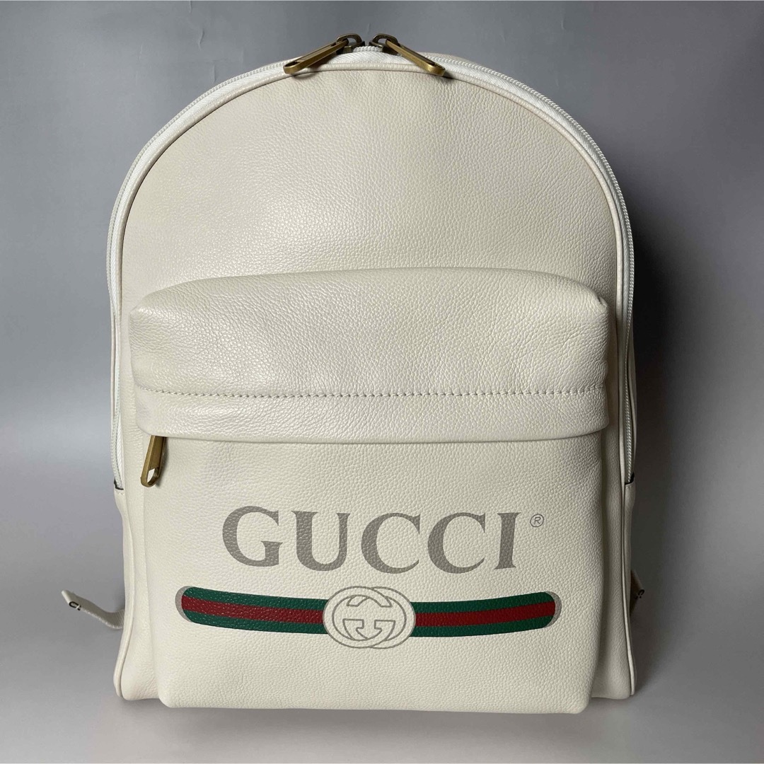 Gucci(グッチ)のGucci 極美品 リュック ロゴ プリント ユニセックス バックパック グッチ レディースのバッグ(リュック/バックパック)の商品写真