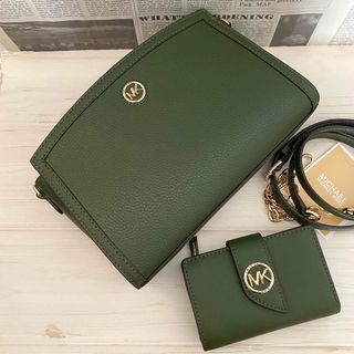 マイケルコース(Michael Kors)の新品 MICHAEL KORS 折り財布&バッグ セット グリーン  折り財布(ショルダーバッグ)