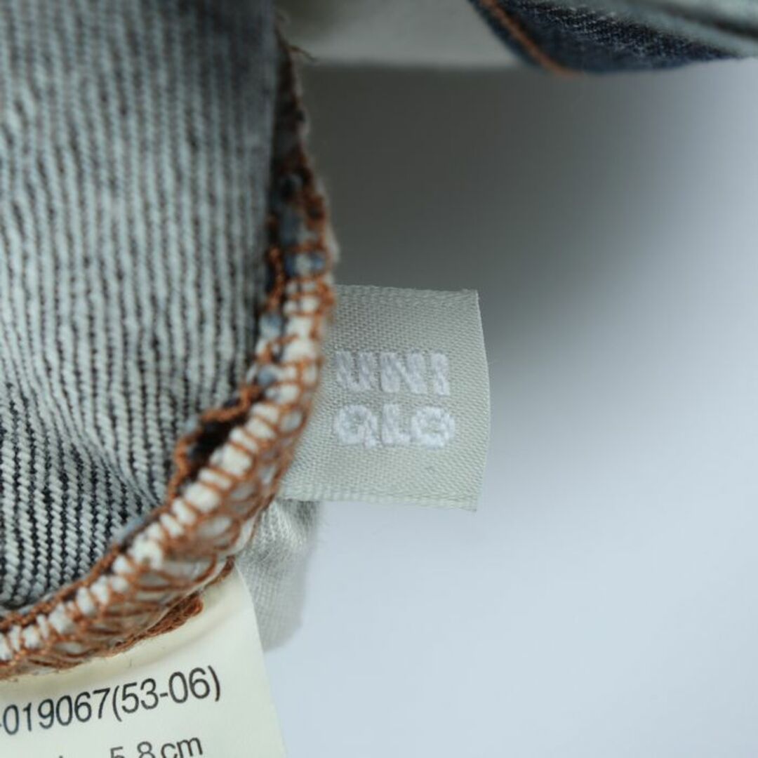 UNIQLO(ユニクロ)のユニクロ デニムパンツ ストレート シンプル ジーンズ レディース 58cmサイズ ブルー UNIQLO レディースのパンツ(デニム/ジーンズ)の商品写真