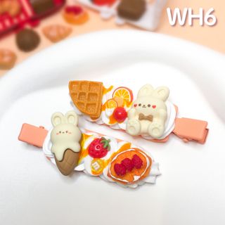 ホイップデコ ホイップヘアピン 2個セット ハンドメイド【 WH6 】(ヘアアクセサリー)