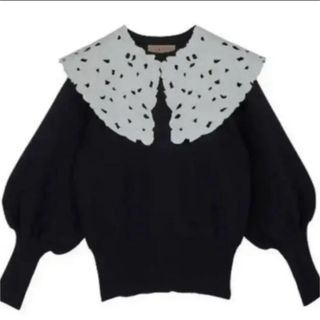 アメリヴィンテージ(Ameri VINTAGE)のAmeri UND RENEE VELOUR COLLAR KNIT(ニット/セーター)