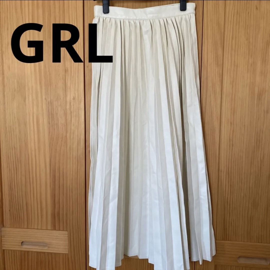 GRL(グレイル)のグレイル　GRL レザー調 ロングスカート プリーツスカート M フェイクレザー レディースのスカート(ロングスカート)の商品写真