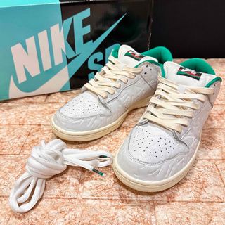 ナイキ(NIKE)のNIKE SB BEN-G X DUNK SB LOW WHITE GREEN(スニーカー)