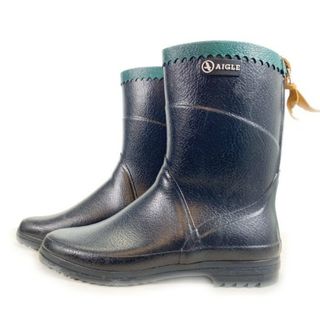 AIGLE エーグル レインブーツ ラバー ネイビー Size 41(ブーツ)