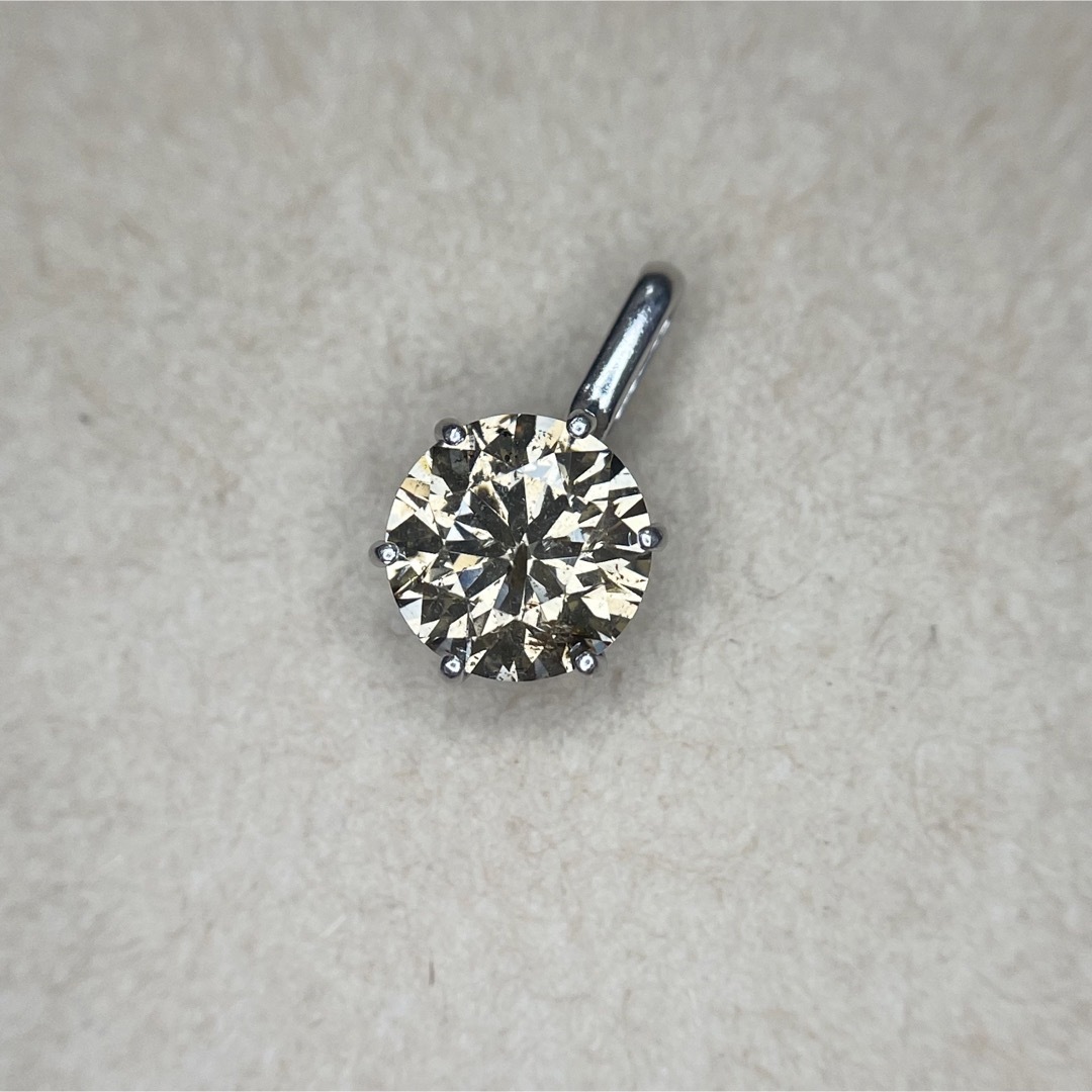 大粒 2.00ct ブラウンダイヤモンド トップ レディースのアクセサリー(ネックレス)の商品写真