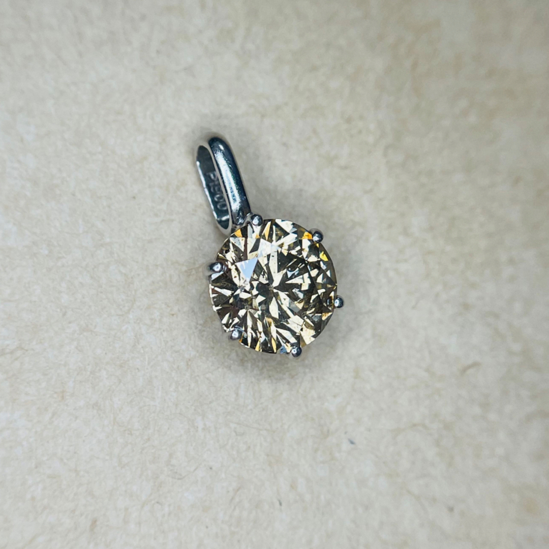 大粒 2.00ct ブラウンダイヤモンド トップ レディースのアクセサリー(ネックレス)の商品写真