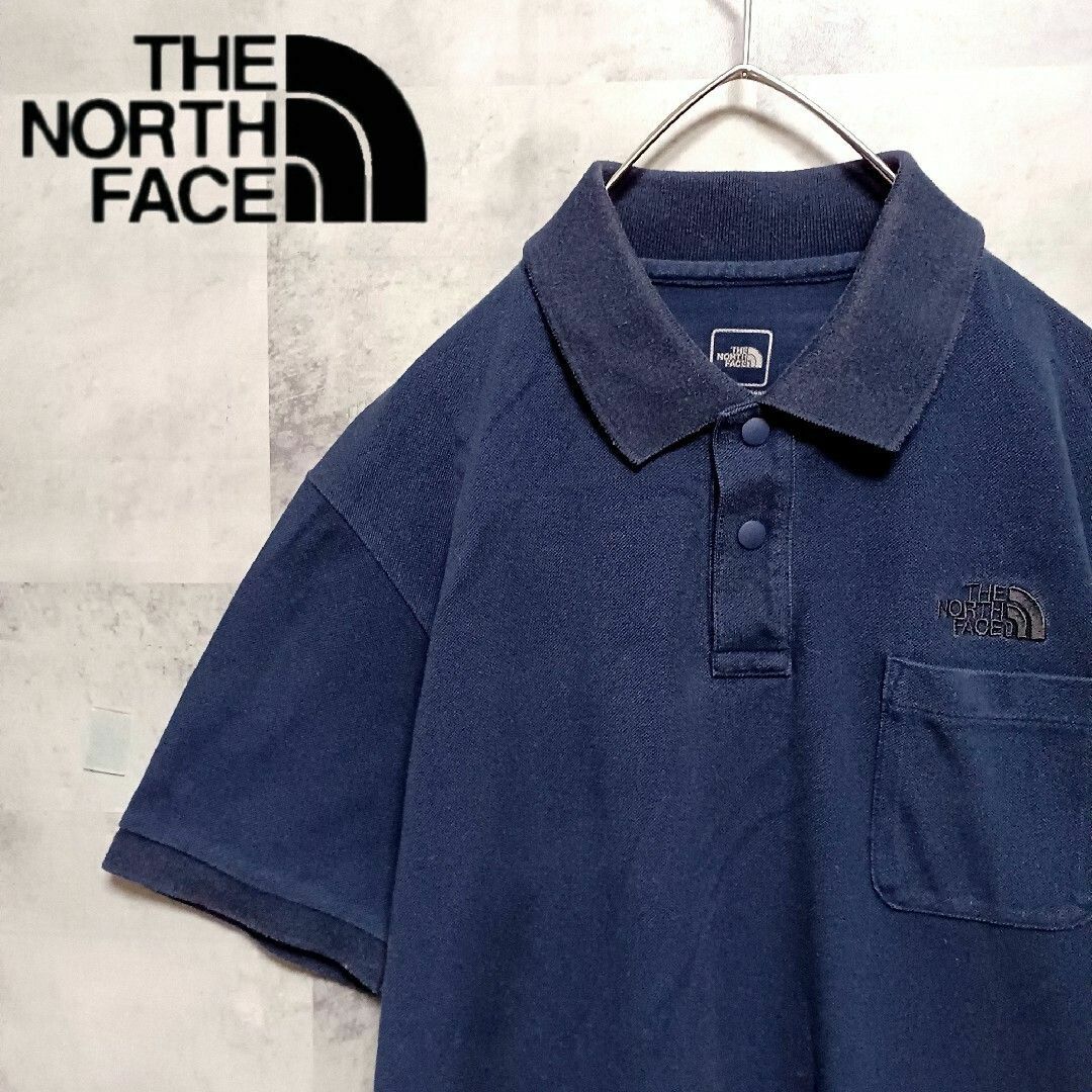 THE NORTH FACE(ザノースフェイス)のザノースフェイス THE NORTH FACE メンズポロシャツ M ネイビー メンズのトップス(ポロシャツ)の商品写真