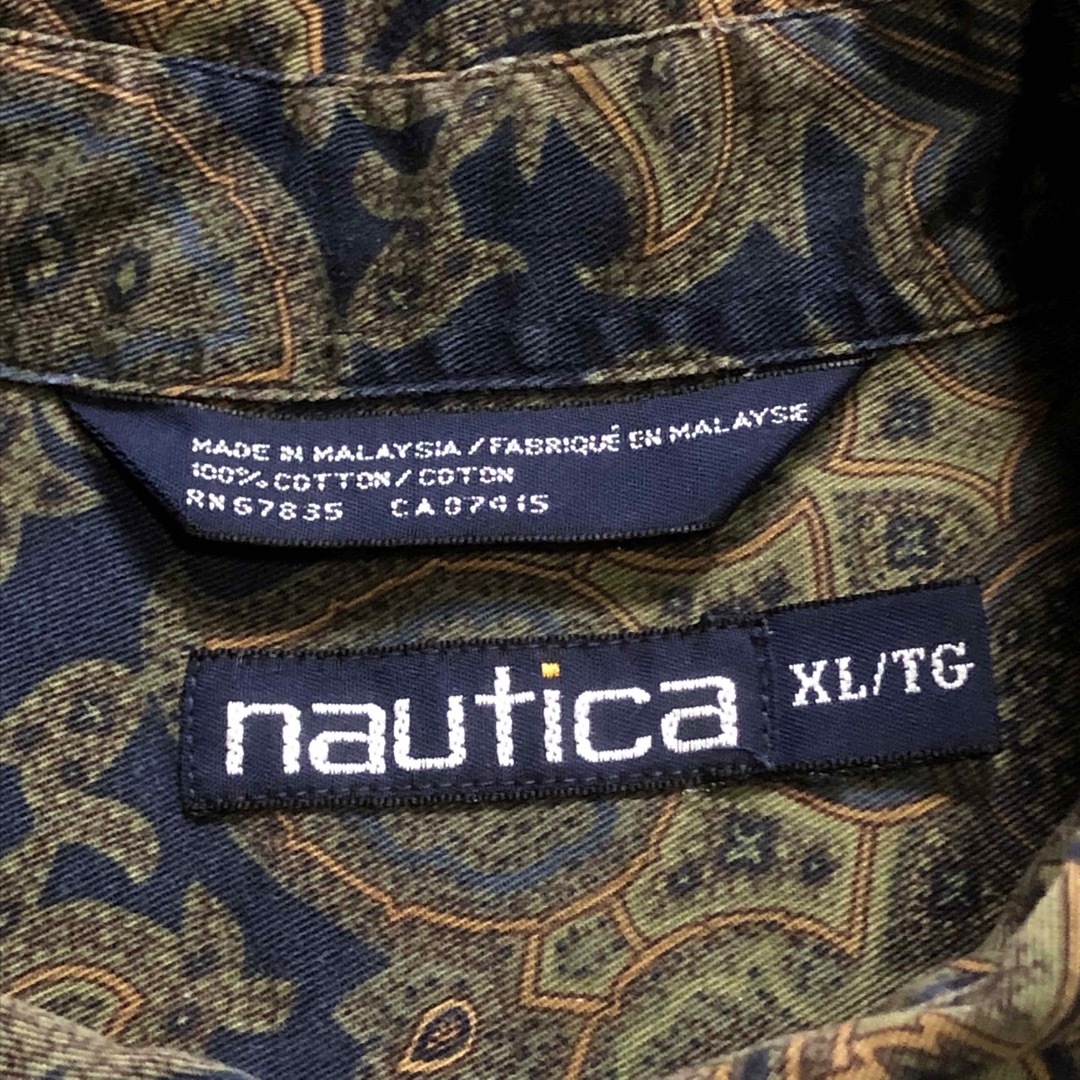 NAUTICA(ノーティカ)のold nautica ダークペイズリー 総柄 オーバーシャツ ノーチカ 90s メンズのトップス(シャツ)の商品写真