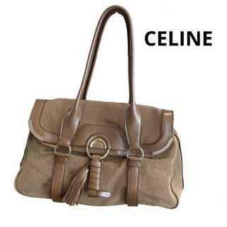 セリーヌ(celine)のセリーヌ　ショルダーバッグ　肩掛け　ハンドバッグ　ブラウン系(ショルダーバッグ)