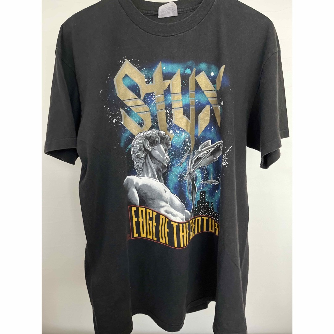 Hanes(ヘインズ)の90s  Styx tour1991 バンド　ダヴィデ像　　ヴィンテージT メンズのトップス(Tシャツ/カットソー(半袖/袖なし))の商品写真