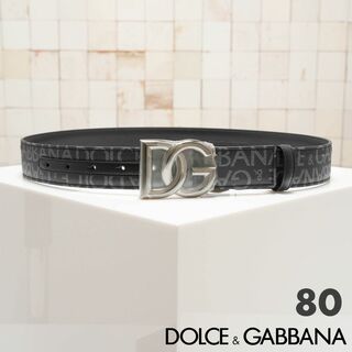 ドルチェアンドガッバーナ(DOLCE&GABBANA)の新品 Dolce & Gabbana DG ロゴ レザーベルト 80サイズ(ベルト)