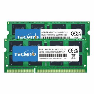 【サイズ:DDR316008GBX2_色:グリーン】テクミヨ ノートPC用メモリ(PCパーツ)