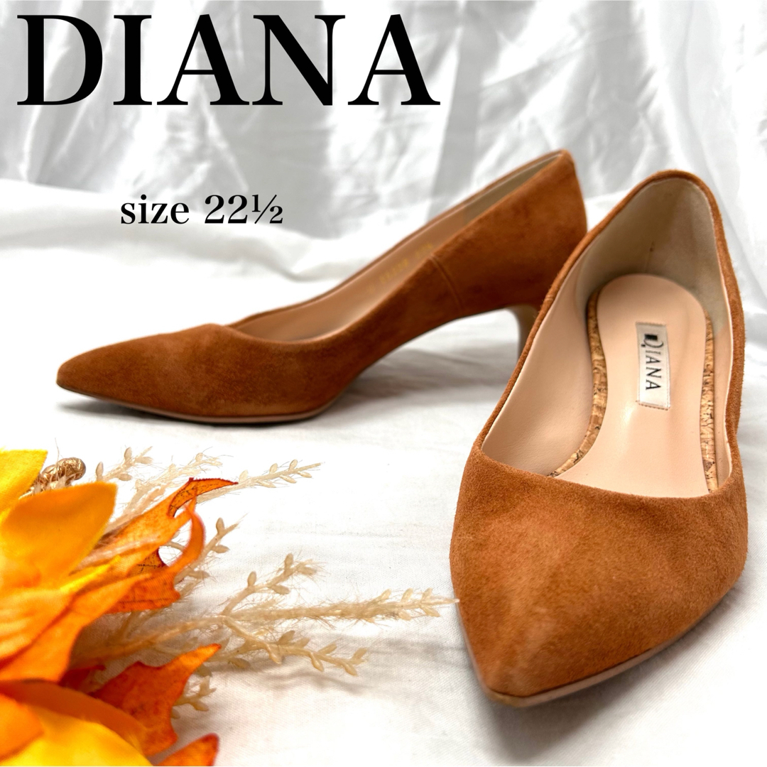 DIANA(ダイアナ)の【人気】ダイアナ　スウェードパンプス　ポインテッドトゥ　ローヒール レディースの靴/シューズ(ハイヒール/パンプス)の商品写真