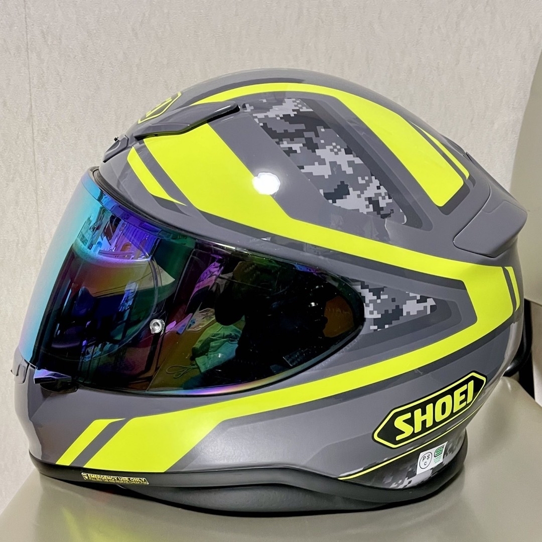 SHOEI(ショウエイ)のSHOEI Z-7 PARAMATER  XL グレー&イエロー 自動車/バイクのバイク(ヘルメット/シールド)の商品写真