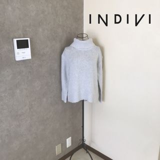 インディヴィ(INDIVI)のインディヴィ♡２〜3度着用　大きいサイズ　５　タートルネックニット(ニット/セーター)