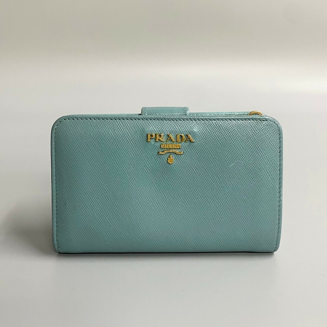 PRADA - 美品 希少品 PRADA プラダ ロゴ 金具 サフィアーノレザー 本革