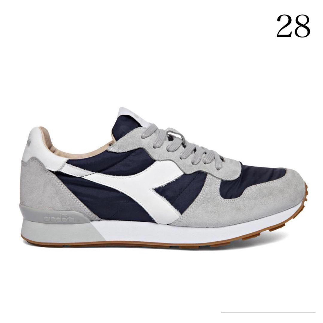 diadora HERITAGE(ディアドラヘリテージ)の28メンズレザースニーカーディアドラヘリテージ本革靴シューズダークブルーグレー メンズの靴/シューズ(スニーカー)の商品写真