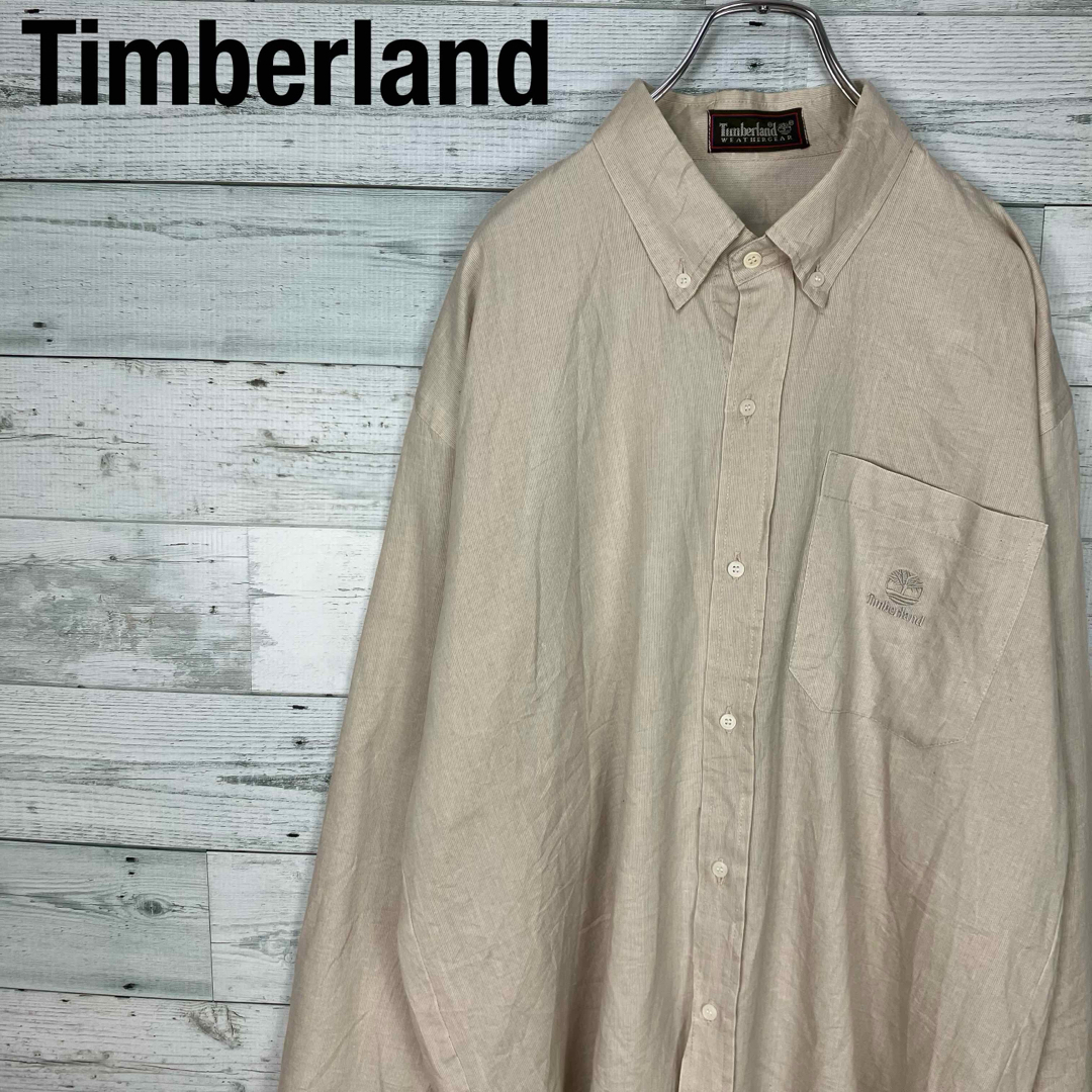 Timberland(ティンバーランド)のティンバーランド ストライプ ワンポイント刺繍ロゴ ロングスリーブ BDシャツ メンズのトップス(シャツ)の商品写真