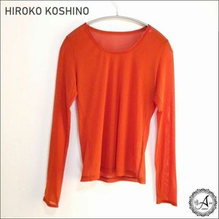 ヒロココシノ(HIROKO KOSHINO)のHIROKO KOSHINO レディース 長袖 シアー トップス 日本製 M(カットソー(長袖/七分))