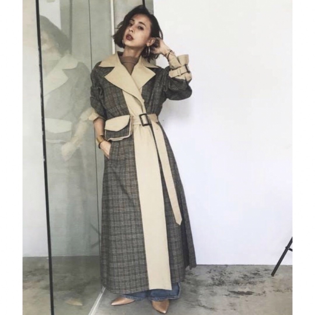 Ameri VINTAGE(アメリヴィンテージ)のAMERI REVERSIBLETRENCHCOAT ※ポーチなし レディースのジャケット/アウター(トレンチコート)の商品写真