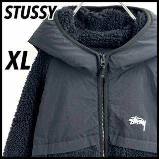 ステューシー(STUSSY)の【超人気モデル】希少XL　ステューシー　ボアフリースジャケット　ゆるだぼ　完売品(ブルゾン)