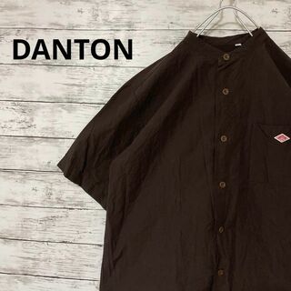 ダントン(DANTON)のDANTON コットンリネンブロードシャツ バンドカラーシャツ 半袖シャツ(シャツ)