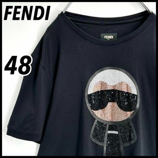 フェンディ(FENDI)の【入手困難】フェンディ　カールラガーフェルド　ビジュー　Tシャツ  完売品(Tシャツ/カットソー(半袖/袖なし))