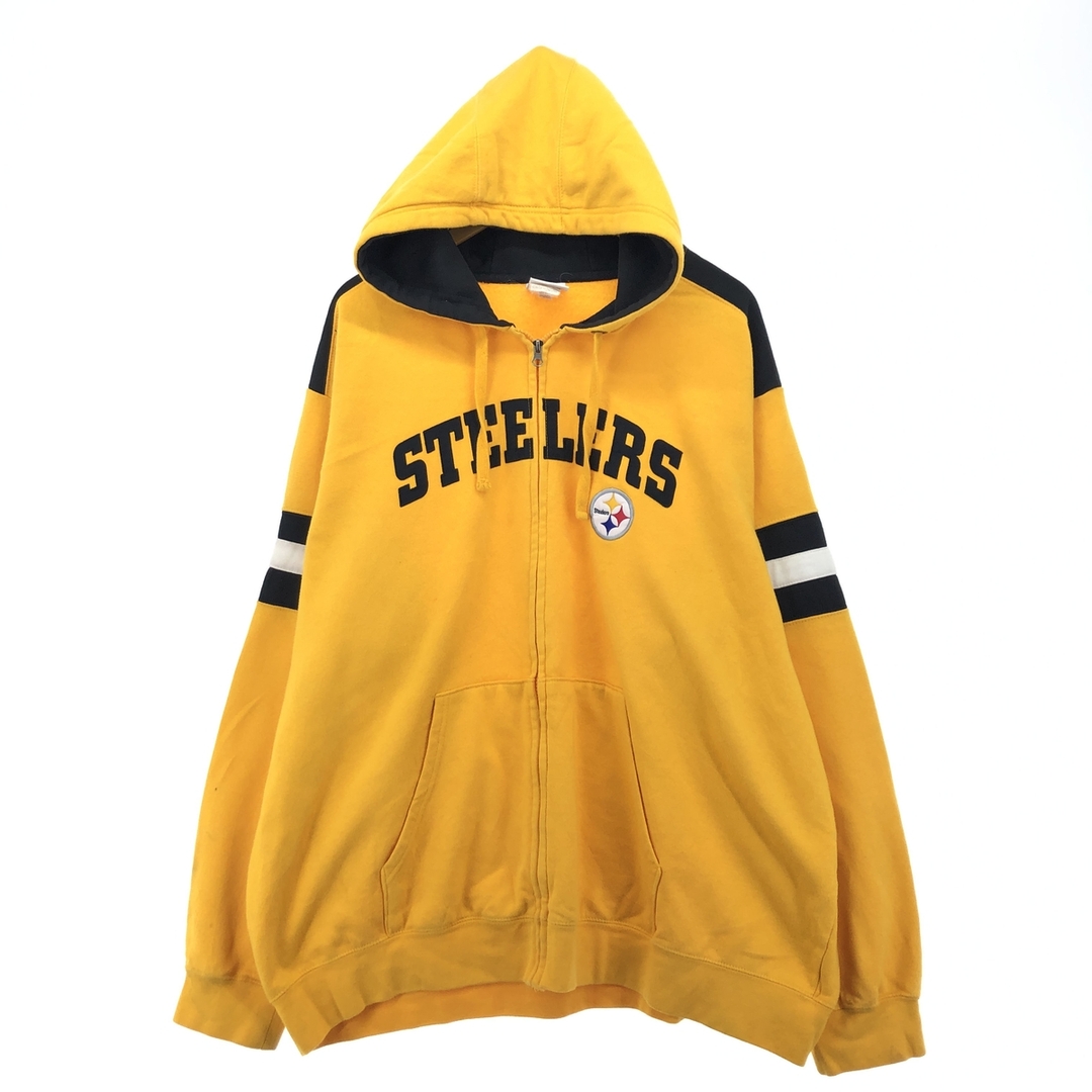 古着 NFL TEAM APPAREL NFL PITTSBURGH STEELERS ピッツバーグスティーラーズ スウェットフルジップパーカー メンズXL /eaa421469 メンズのトップス(スウェット)の商品写真