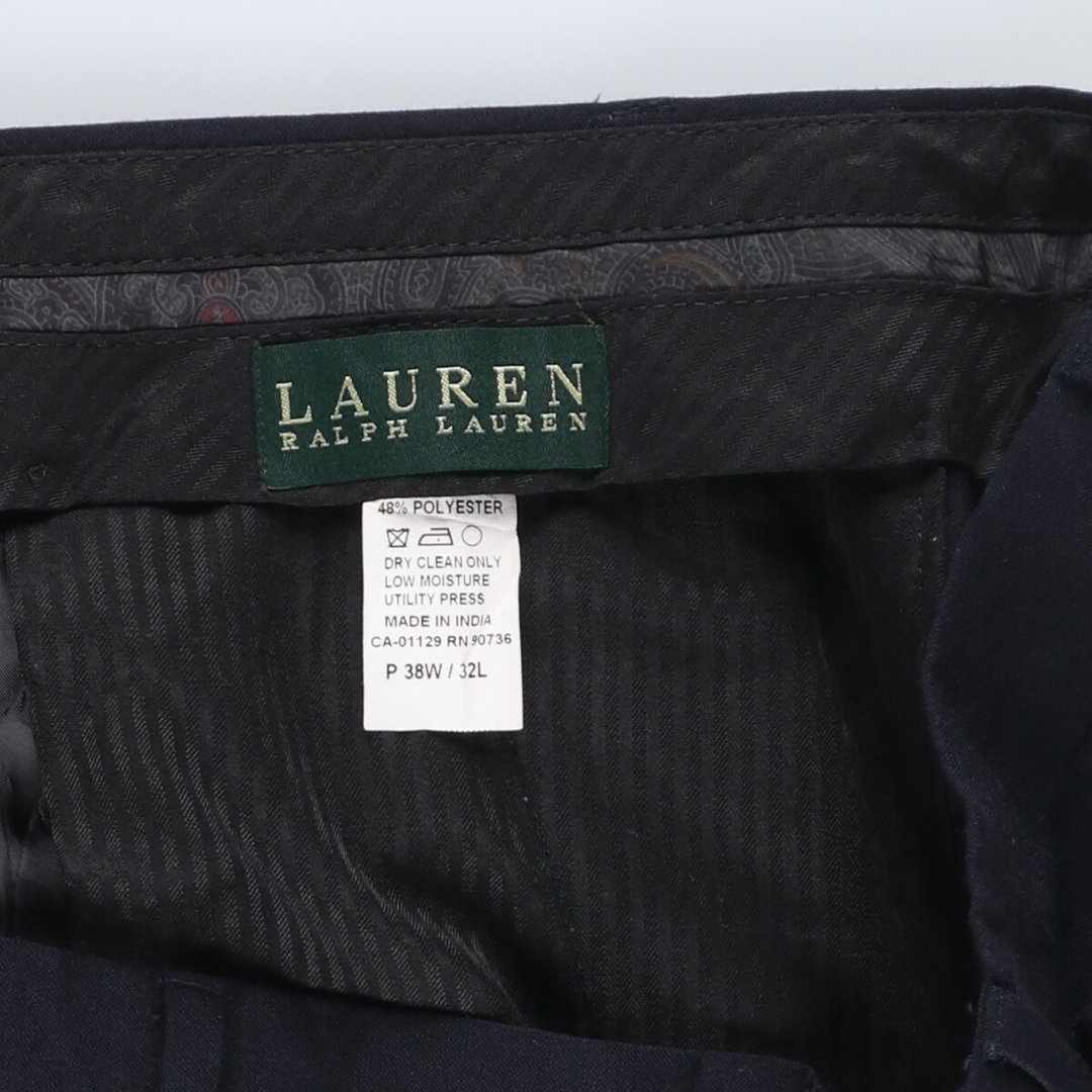 Ralph Lauren(ラルフローレン)の古着 ラルフローレン Ralph Lauren LAUREN ローレン ツータック ポリ×ウールパンツ スラックス メンズw38 /eaa421366 メンズのパンツ(スラックス)の商品写真