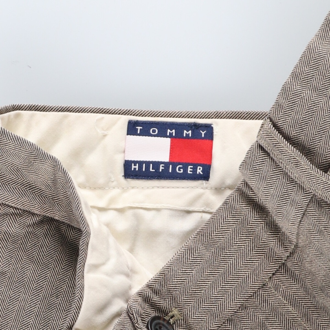 TOMMY HILFIGER(トミーヒルフィガー)の古着 90年代 トミーヒルフィガー TOMMY HILFIGER ヘリンボーン ツータック スラックスパンツ メンズw33 ヴィンテージ /eaa421367 メンズのパンツ(スラックス)の商品写真