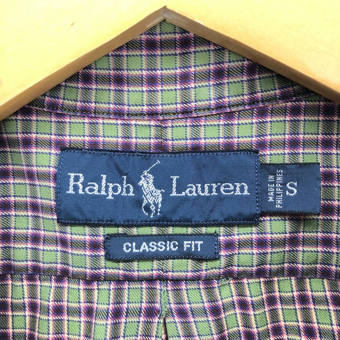 Ralph Lauren(ラルフローレン)の古着 ラルフローレン Ralph Lauren Ralph Lauren CLASSIC FIT 長袖 ボタンダウンチェックシャツ メンズS /eaa421938 メンズのトップス(シャツ)の商品写真