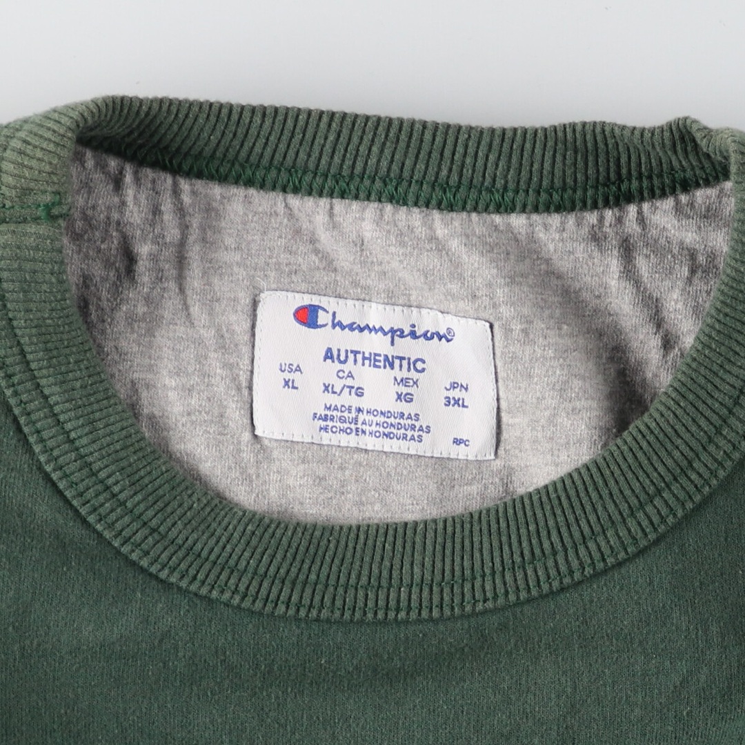 Champion(チャンピオン)の古着 チャンピオン Champion AUTHENTIC ワンポイントロゴスウェットシャツ トレーナー メンズXL /eaa422071 メンズのトップス(スウェット)の商品写真