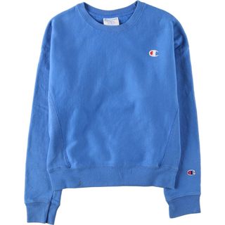 チャンピオン(Champion)の古着 チャンピオン Champion リバースウィーブ 復刻 単色タグ ワンポイントロゴスウェットシャツ トレーナー レディースM /eaa422074(トレーナー/スウェット)