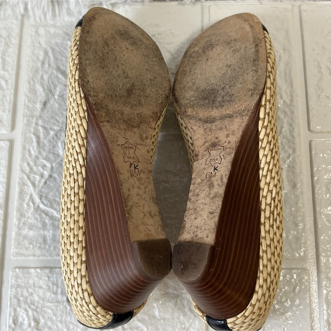 Tory Burch(トリーバーチ)の【美品】TORY BURCH パンプス　エナメル　バイカラー　異色素材　23㎝ レディースの靴/シューズ(ハイヒール/パンプス)の商品写真