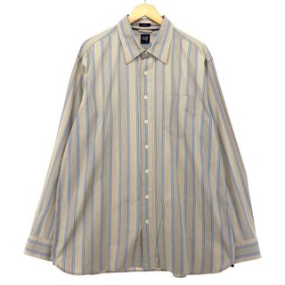 ギャップ(GAP)の古着 00年代 ギャップ GAP CLASSIC 長袖 コットンストライプシャツ メンズXL /eaa422400(シャツ)