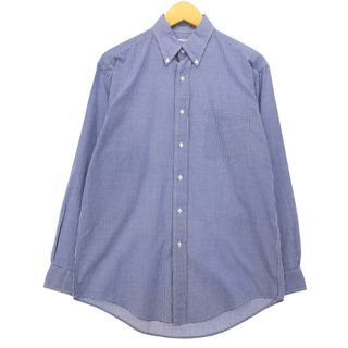 ブルックスブラザース(Brooks Brothers)の古着 ブルックスブラザーズ Brooks Brothers RELAXED FIT ギンガムチェック 長袖 ボタンダウンチェックシャツ メンズS /eaa422401(シャツ)