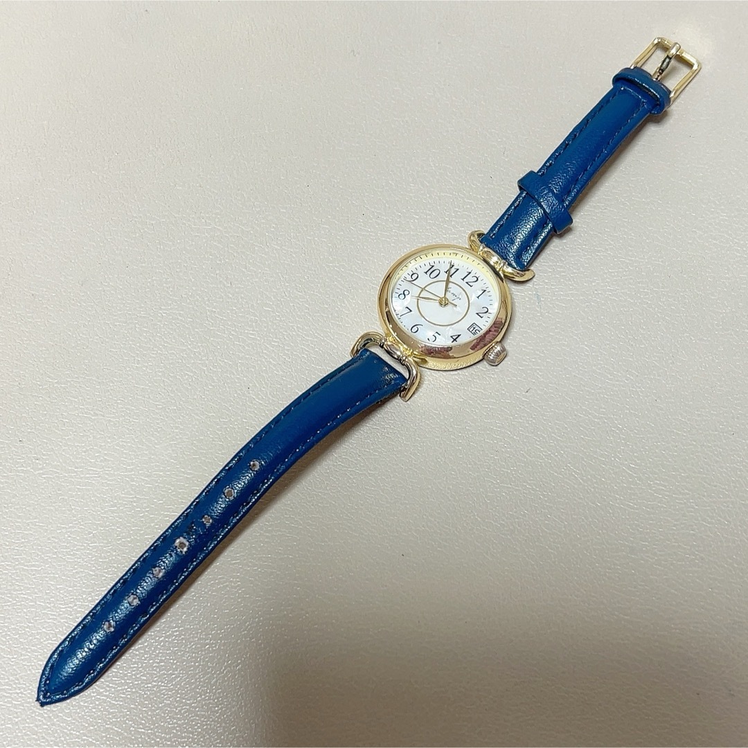 腕時計　ネイビー レディースのファッション小物(腕時計)の商品写真
