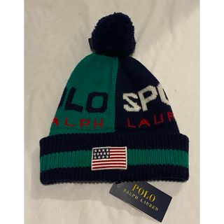 Ralph Lauren - ラルフローレン ニットキャップ ニット帽 ボンボン付き ワンサイズ ユニセックス