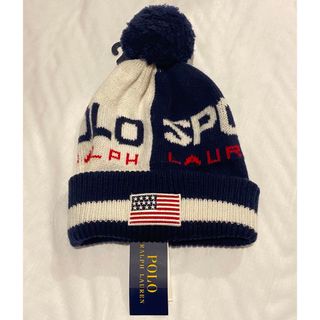 ラルフローレン(Ralph Lauren)のラルフローレン ニットキャップ ニット帽 ボンボン付き ワンサイズ ユニセックス(ニット帽/ビーニー)