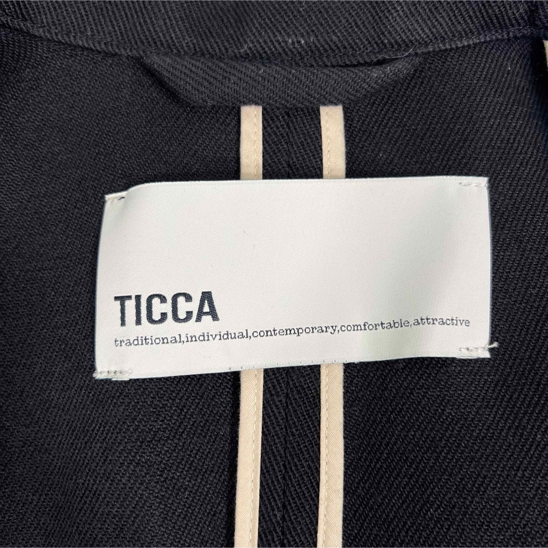 TICCA(ティッカ)のTICCA ダブルブレスト　紺ブレ　金ボタン　テーラードジャケット　ネイビー　M レディースのジャケット/アウター(テーラードジャケット)の商品写真