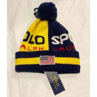 ラルフローレン(Ralph Lauren)のラルフローレン ニットキャップ ニット帽 ボンボン付き ワンサイズ ユニセックス(ニット帽/ビーニー)