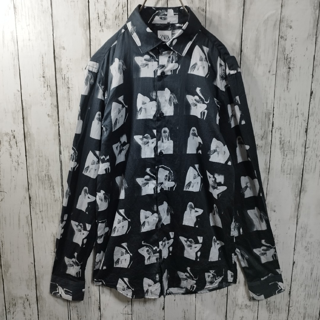 ZARA(ザラ)の【ZARA】Nega Photo Patterned Shirt　D517 メンズのトップス(シャツ)の商品写真